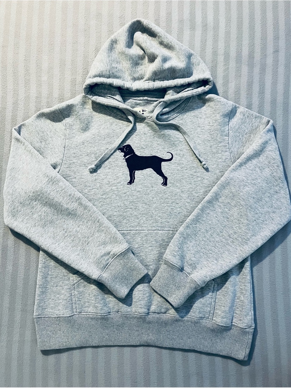 The Black Dog Light Gray Hoodie with Black Dog Emblem